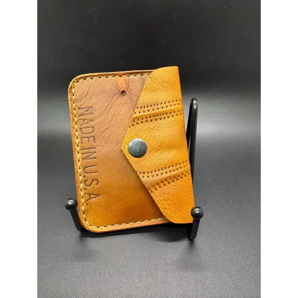 One-of-a-Kind Baseball Glove Button Snap Wallet – Vintage 1960s Leather